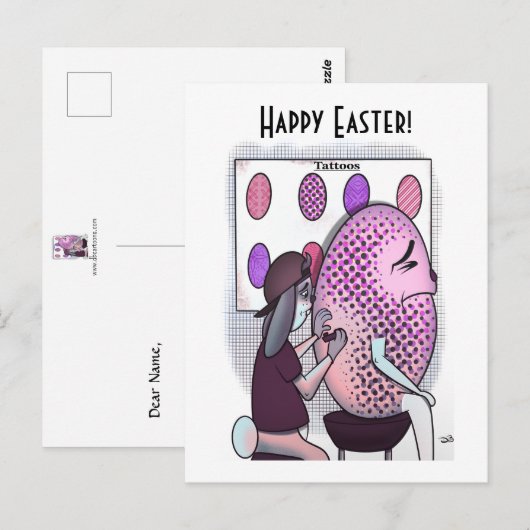 Tatoo Easter Briefkaart (Voorkant / Achterkant)
