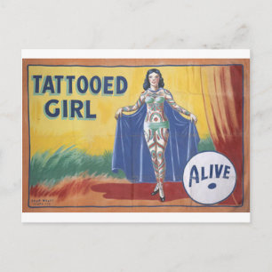 Tatooed Girl Briefkaart