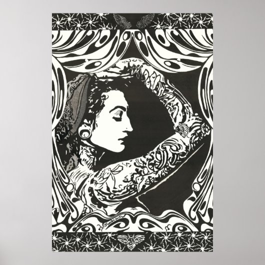 Tatooed Gypsy Woman Poster (Voorkant)
