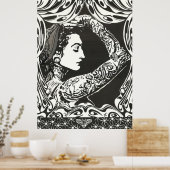 Tatooed Gypsy Woman Poster (Keuken)