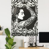 Tatooed Gypsy Woman Poster (Thuiskantoor)