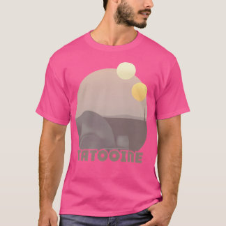 Tatooine Retro Travel Poster T-shirt