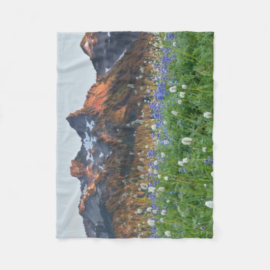 Tatoosh Range en wilde bloemen | Mt. Rainier Fleece Deken (Voorkant)