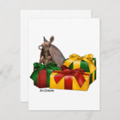 Tatou à neuf bandes - carte de vacances (Devant / Derrière)