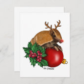 Tatou à trois bandes - carte de vacances (Devant / Derrière)