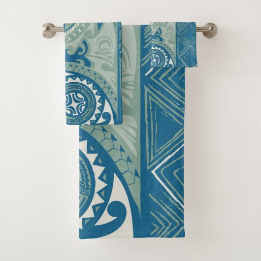 Tatou V - Bora Bora Lagoon Aangepaste doekset Bad Handdoek (Insitu)