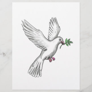 Tatouage à feuille d'olive de colombe