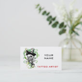 Tatouage Artiste Carte de visite Crâne Pirate (Debout devant)