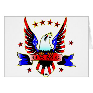 Tatouage blanc de vieille école d'usmc et bleu