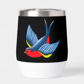 Tatouage bleu rouge avale (Arrière)
