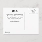 Tatouage coeur ailé Enregistrer la date Carte post (Dos)