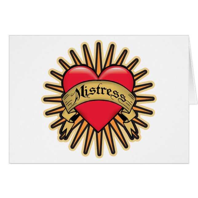 Tatouage de coeur de maîtresse (Devant horizontal)