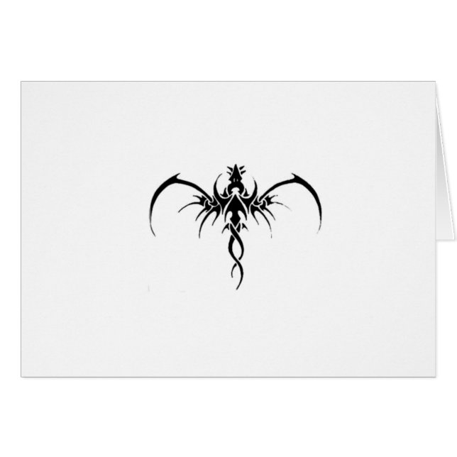 tatouage de dragon noir (Devant horizontal)