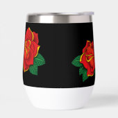 Tatouage de roses traditionnelles rouges gras noir (Gauche)