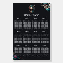 Tatouage du crâne - Mariage gothique - Carte de si