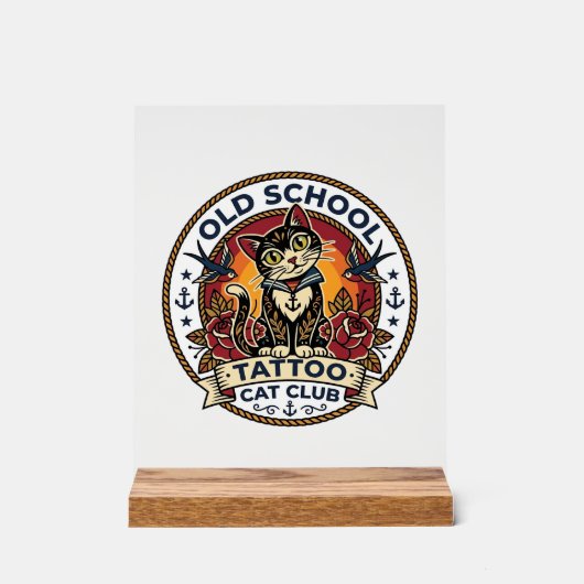 Tatouage École Ancienne Chat Mignon Design - École (Recto)