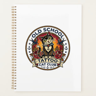 Tatouage École Ancienne Chat Mignon Design - Vieil