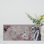 Tatouage ÉDITABLE Carte Cadeau Anniversaire Chèque (Debout devant)