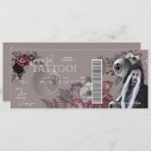 Tatouage ÉDITABLE Carte Cadeau Anniversaire Chèque (Devant / Derrière)