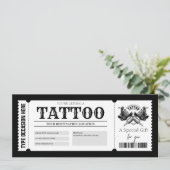 Tatouage ÉDITABLE Carte Cadeau Chèque Cadeau (Debout devant)