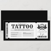 Tatouage ÉDITABLE Carte Cadeau Chèque Cadeau (Devant / Derrière)