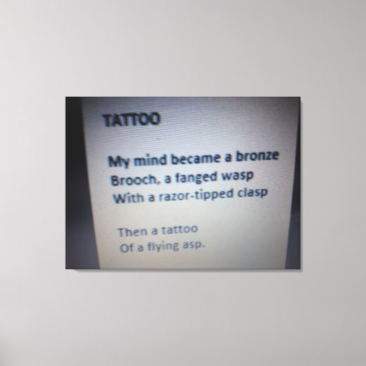 Tatouage en toile (Recto)