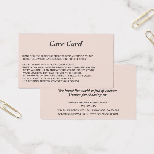 Tatouage Microblading Instructions pour les soins (Bureau)