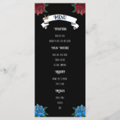 Tatouage noir et blanc Rockabilly Menu Mariage (Devant)