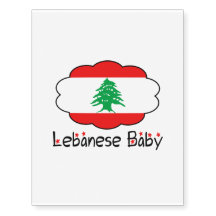 Tatouage provisoire de bébé libanais de drapeau