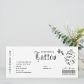 Tatouage Simple Carte Cadeau Bon D'encrage (Debout devant)