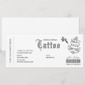 Tatouage Simple Carte Cadeau Bon D'encrage (Devant / Derrière)