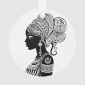 Tatouage Tribal Portrait de Fille Africaine (dos)