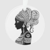 Tatouage Tribal Portrait de Fille Africaine (devant)