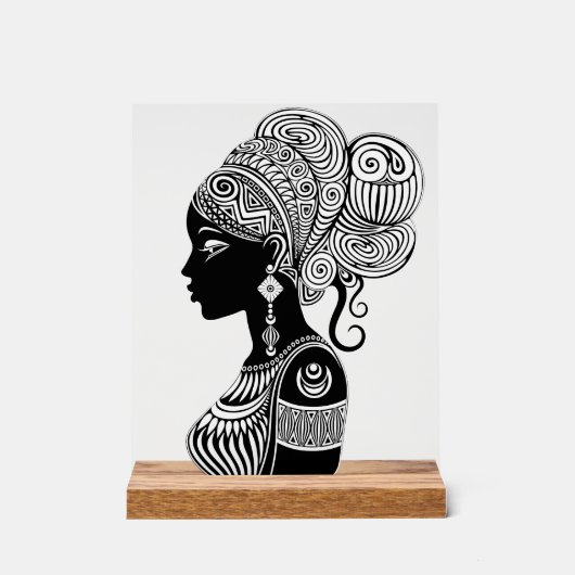 Tatouage Tribal Portrait de Fille Africaine (Recto)