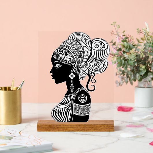 Tatouage Tribal Portrait de Fille Africaine (Mariage)