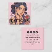 Tatouages Artiste Carte de visite graphique (Devant / Derrière)