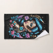 Tatouages Et Roses (Serviette à main)