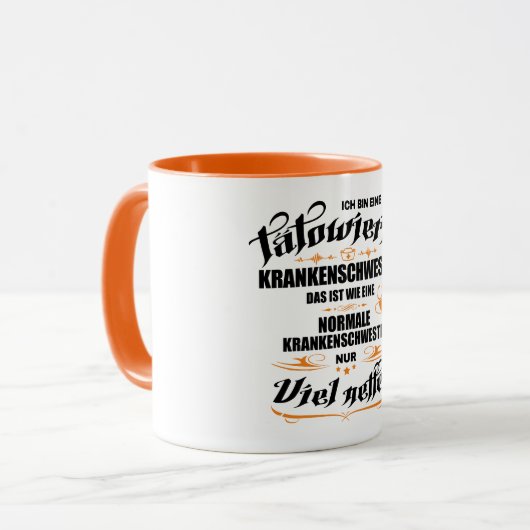 Tätowierte Krankenschwester Geschenkide Tasse Mok (Voorkant links)