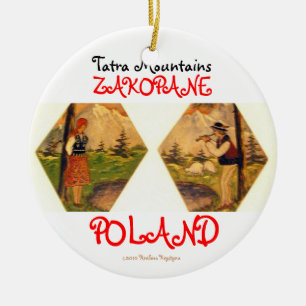 TATRA MOUNTAINS ZAKOPANE POLAND KERAMISCH ORNAMENT