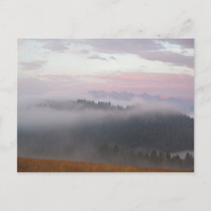 Tatras en mist briefkaart