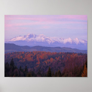 Tatras uitzicht van Beskid Sądecki Poster