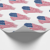 Tatted American Flag Cadeaupapier (Hoek)