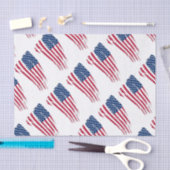 Tatted American Flag Tissuepapier (Craft)