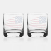 Tatted American Flag Whisky Glas (Achterkant)