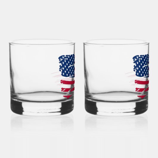 Tatted American Flag Whisky Glas (Rechts)