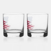 Tatted American Flag Whisky Glas (Links)