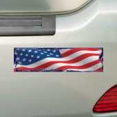 Tattered American Flag Bumpersticker (Op auto)