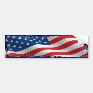 Tattered American Flag Bumpersticker