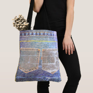 'Tattered Spijkerbroek' Look Carry-all Tote Tas