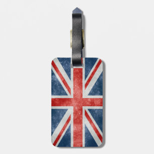 Tattered Union Jack Bagagelabel